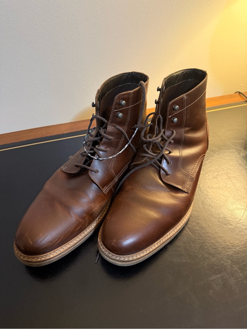 Johnston & Murphy Men's Brown Leather Boots